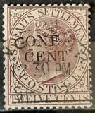 ["ONE CENT" Surcharge, type X4]