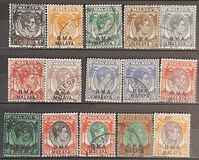 [Straits Settlements Postage Stamps Overprinted "B M A MALAYA" in Black or Red Colour, type A]