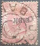 [Straits Settlements Postage Stamp Overprinted "JOHOR", type C4]
