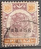 [Perak Postage Stamps Overprinted "Pahang", type E]