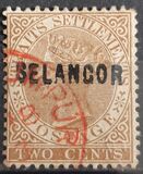 [Starits Settlements Postage Stamps Overprinted "SELANGOR", type B1]