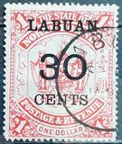 [North Borneo Postage Stamps Surcharged, type K3]