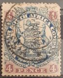 [Coat of Arms - End of Scroll goes behind Rear Legs of Supporting Animals, Lion Heavily Shaded, type E12]