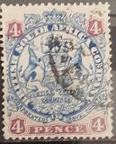 [Coat of Arms - End of Scroll goes behind Rear Legs of Supporting Animals, Lion Heavily Shaded, type E13]