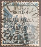 [Cape of Good Hope Postage Stamps Overprinted "BRITISH SOUTH AFRICA COMPANY.", type I4]