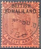 [Indian Postage Stamps Overprinted "BRITISH SOMALILAND", type A8]
