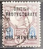 [Great Britain Postage Stamps Overprinted "BRITISH PROTECTORATE - OIL RIVERS", type A4]