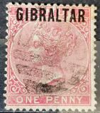 [Queen Victoria, 1819-1901 - Bermuda Stamps Overprinted "GIBRALTAR" in Black, type A1]