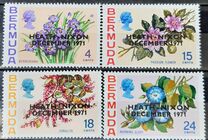 [Anglo-American Talks - Flower Issue Stamps of 1970 Overprinted "HEATH-NIXON DECEMBER - 1971", type FI]