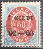 [Overprinted "Í GILDI ´02-'03", type E17]