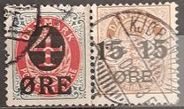 [No. 25B, 25A & 39 Surcharged, type J]
