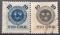 [Numerals in Circle Stamps of 1877-1878 Overprinted with Tree Crowns and Surcharged, Tipe I]