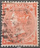 [Queen Victoria - Small White Control Letters in Corners, Tipe L]