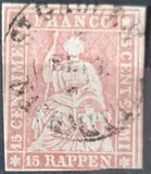 [Definitive 1854-1860 - Sitting Helvetia, type J2]