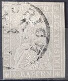 [Definitive 1862 - Sitting Helvetia, type J6]