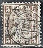 [Helvetia. Papel con fragmentos de hilos de seda., tipo K19]