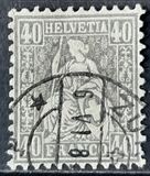 [Helvetia. Papel con fragmentos de hilos de seda., tipo K24]