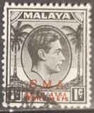 [Francobolli degli insediamenti dello Stretto sovrastampati "B M A MALAYA" in colore nero o rosso - Filigrana: Scritta CA multipla, Scrivi A]