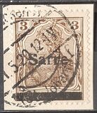 [German Empire Stamps Overprinted "SARRE", type A2]