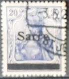 [German Empire Stamps Overprinted "SARRE", type A7]