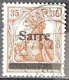 [German Empire Stamps Overprinted "SARRE", type A10]