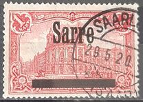 [German Empire Postage Stamp No.92 Overprinted "SARRE", type B]