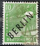 [BERLIN in Black Overprint on "Allied Occupation Zone" Stamps, type A3]