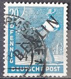 [BERLIN in Black Overprint on "Allied Occupation Zone" Stamps, type A7]