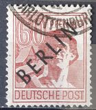 [BERLIN in Black Overprint on "Allied Occupation Zone" Stamps, type A13]