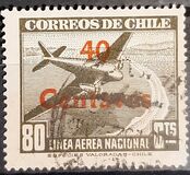 [Airmail -  Issue of 1941 Surcharged 40 Centavos, type HK]