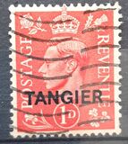 [Sellos de Gran Bretaña sobrecargados "TANGIER" en azul o negro., tipo H1]