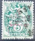 [French Post in Morocco Postage Stamps Overprinted "PROTECTORAT FRANCAIS", type A3]