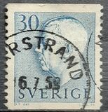 [King Gustaf VI Adolf of Sweden - New Engravement with Imprint, type EE4]