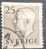 [King Gustaf VI Adolf of Sweden  - New Engravement with Imprint, tegund EE14]