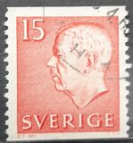 [King Gustaf VI Adolf of Sweden - White Numerals, with Imprint, type FA]