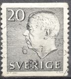 [King Gustaf VI Adolf of Sweden - White Numerals, with Imprint, type FA3]