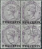 [Surcharged "TWO CENTS", type AE2]