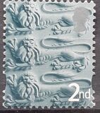 [Charlotte Brontë - Emissione regionale: Inghilterra -Un foro ellittico su ogni lato verticale / Carta: 1 banda al fosforo centrale / Autorità emittente: Royal Mail of Great Britain , Scrivi A]