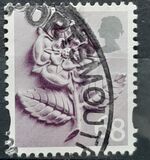 [Charlotte Brontë - Emissione regionale: Inghilterra -Un foro ellittico su ogni lato verticale / Carta: 2 bande al fosforo , Scrivi D2]