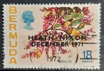 [Anglo-American Talks - Flower Issue Stamps of 1970 Overprinted "HEATH-NIXON DECEMBER - 1971", type FK]