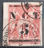 [French Colonies, General Issues Postage Stamps Surcharged - "N C E" 18mm Wide, type C1]