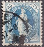 [Svizzera in piedi - Carta: bianca - Filigrana: Marchio di controllo 1 (croce all'int. dell'ovale), Scrivi M7]