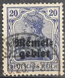 [German Empire Postage Stamps Overprinted "Memelgebiet", タイプ A3]