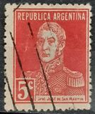 [Definitive Issues - General San Martin, with Period after Value, Tip CU5]