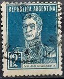 [Definitive Issues - General San Martin, with Period after Value, Tip CU7]