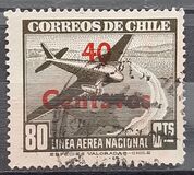 [Airmail -  Issue of 1941 Surcharged 40 Centavos, type HK]
