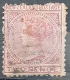 [Queen Victoria - Inscription "NEW ZEALAND POSTAGE" , Bluish paper, New Watermark, type D]