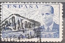 [Airmail - Juan di la Cierva - Different Perforation - Stoneprint from F.N.M.T, Typ LH11]