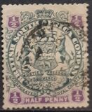 [Coat of Arms - End of Scroll goes behind Rear Legs of Supporting Animals, Lion Heavily Shaded, type E9]