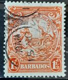 [Alegroría de Barbados. Sin inscripción "Postage & Revenue"., tipo Z4]